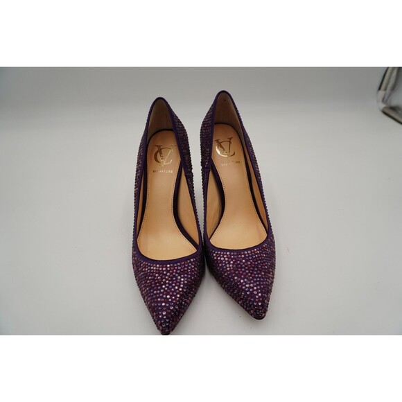 VC Signature “Precious” Purple Embellished Heels Size 7B - Picture 6 of 11